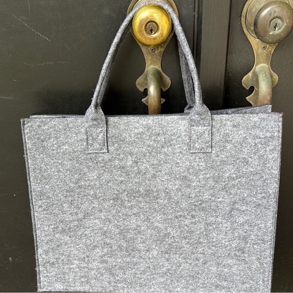 Gray Felt Tote Bag